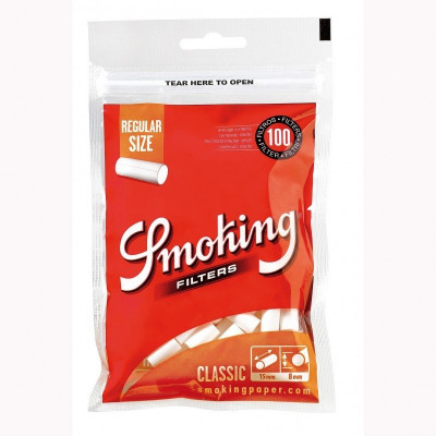 Фильтры для самокруток SMOKING REGULAR CLASSIC 8X15мм 100шт