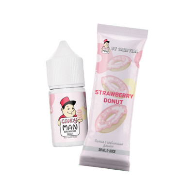 Жидкость Candyman SUPER Strawberry Donut 30 мл (Пончик с клубничным джемом)