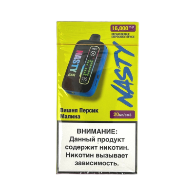 NASTY BAR D16Ki 16000 Вишня, персик, малина