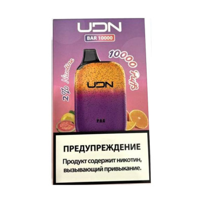 UDN BAR 10000 Passion Fruit Orange Guava (Маракуйя-Апельсин-Гуава)