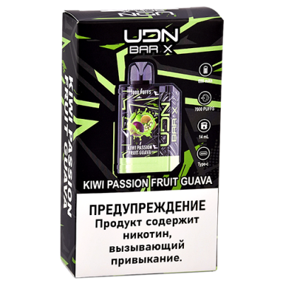 UDN BAR X III 7000 Kiwi Passion Fruit Guava (Киви-Маракуйя-Гуава)