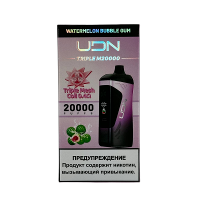 UDN Triple M 20000 Watermelon Bubble Gum (Арбузная Жвачка)